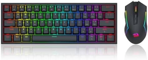 Redragon S144 Combo, K617 PRO 60% Wireless Gaming Keyboard + 7200 DPI Mouse