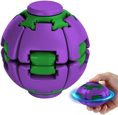 3D Printed Gear Fidget Spinner Toy, Mechanical Kinetic Desk Toy, Portable Sensory Fidget Gadget, Metal EDC Desk Accessory, Creative Office Gift, Nebula Purple