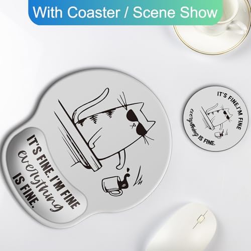 Ergonomic Mouse Pad with Wrist Rest Support,Gel Mouse Pads for Desk