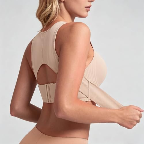 Posture Support Bras For Older Women Front Closure Crossback Wireless Bra Seamless Full Coverage Push Up Bralettes