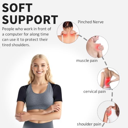 Double Shoulder Brace,Concealed Double Shoulder Brace for Sports Lovers,Comfortable and Breathable Shoulders Braces for Chronic Tendinitis Pain Relief,Outdoor Sports,Sleeping,Running (X-Large)