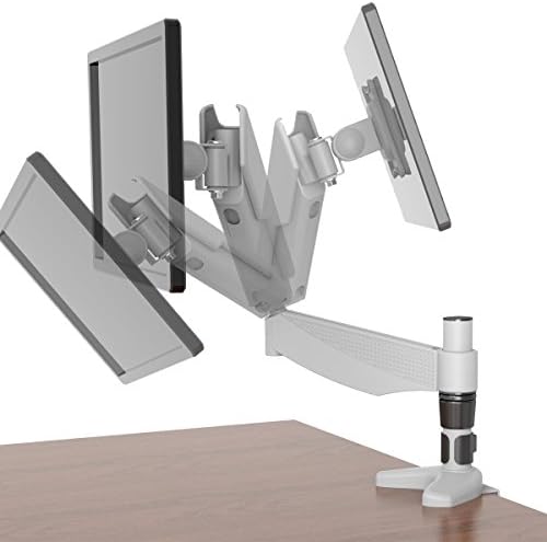 Suptek MD5211W Single LCD Monitor Desk Mount Stand with Gas Spring Fully Adjustable/Tilt/Articulating for 1 Screen up to 30"