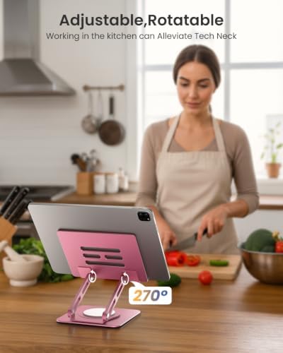 LOXP Heavy-Duty Base for Tablet Stand for Desk, Drawing Tablet Stand Pink