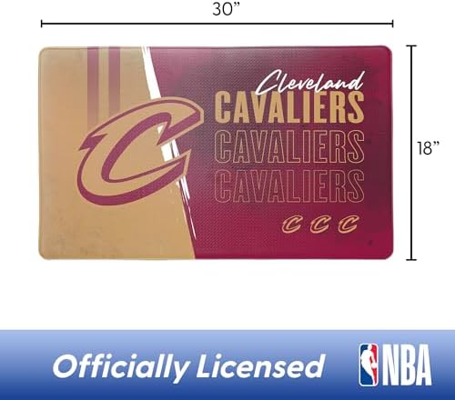 Northwest NBA Cleveland Cavaliers Embossed Anti-Fatigue Mat, Cushioned Kitchen Floor Rug, Non-Slip PVC Standing Comfort, 18 x 30 in