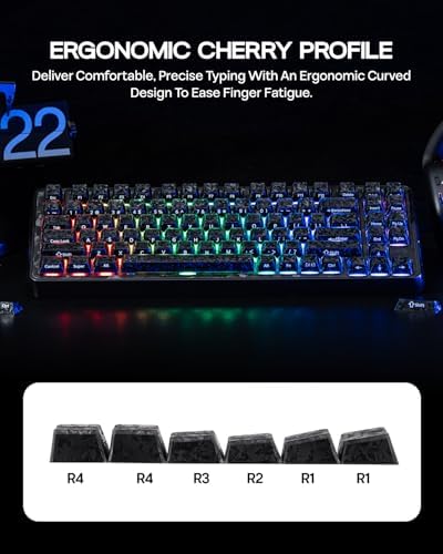 EPOMAKER Frost Jelly Keycaps Set, 126 Keys Forged Carbon Fiber Keycaps