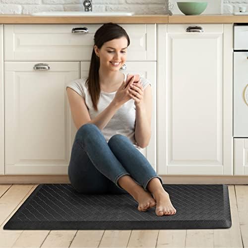 HappyTrends Kitchen Floor Mat - 4/5 Inch Thick Anti-Fatigue Kitchen Rug