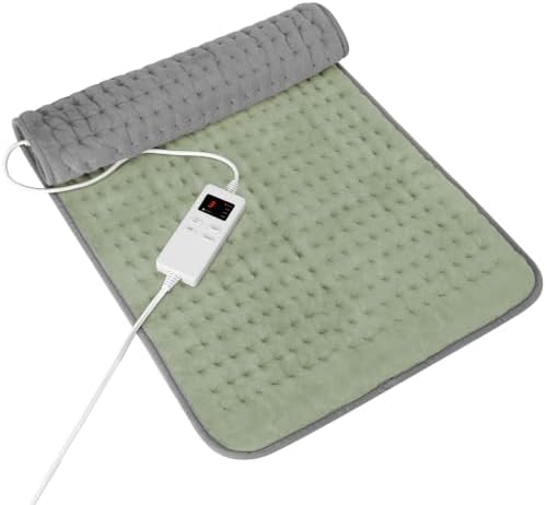 Heating Pad for Full Body Pain Relief 6 Heat Levels 4 Timers Soothes Back, Waist, Neck & Leg Aches Moist Machine Washable Holiday Wellness Gift