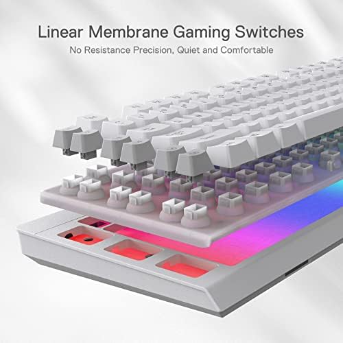 Redragon K512 RGB Membrane Gaming Keyboard, 6 Macro Keys & Easy Media Wheel