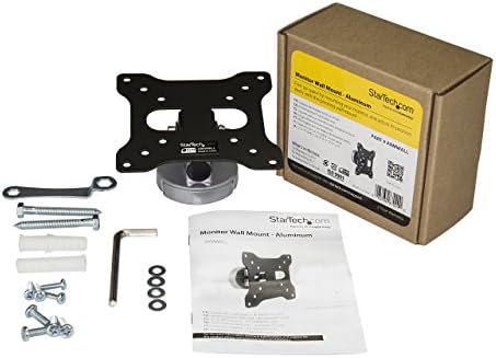 StarTech Monitor Wall Mount 13in to 34in up to 33.1lb/15kg, Fixed, Black