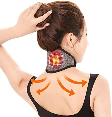Heated Neck Support Brace Neck Heating Pad Wrap for Pain Relief Magnetic Therapy Neck Strap Adjustable Neck Support Neck Warmer Neck Protector for Neck Arthritis Migraine Headaches Neck Relax Unisex