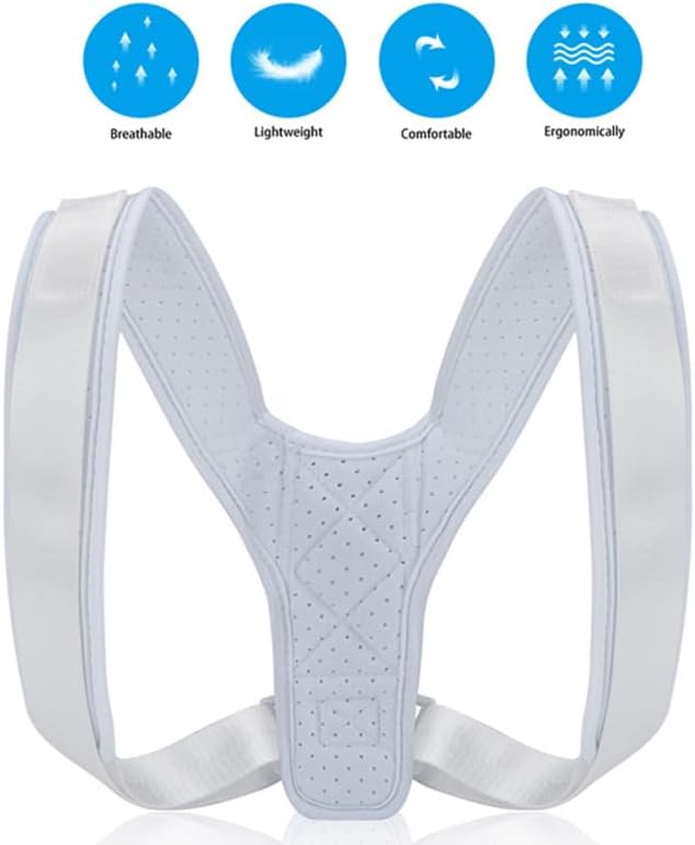 Healeved Adjustable Posture Corrector Belt for Back Support and Spine Alignment Breathable Back Brace for Men and Women Invisible Comfortable Spine Straightener for All-Day Wear