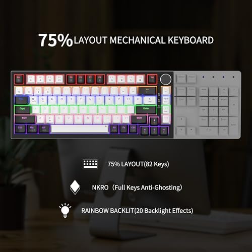 Newmen GM326 Mechanical Keyboard,75% Percent Gaming Keyboard,Wired Keyboard