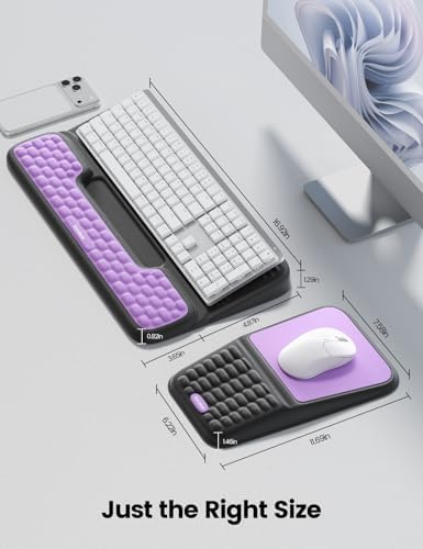 Vaydeer Keyboard Stand and Mouse Pad Set with Wrist Rest and Storage