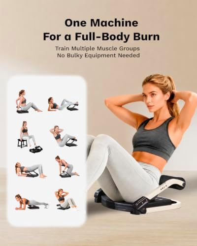 AIRHOP Ab Machine 4-Speed Auto Rebound Sit Up Abdominal Trainer Home Gym