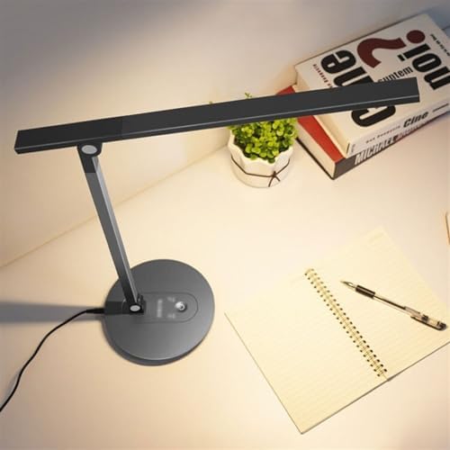 Eye-Care Study Lamp, LED Desk Lamp, Eye Protection Table Lamp with 15 Lighting Modes, Touch/Memory Function, Dimmable Reading Lamp Task Lamp for Home Office (Gray),LED Table Lamp