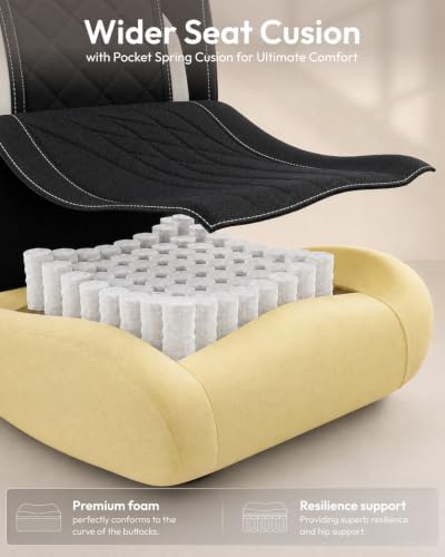 Big and Tall Gaming Chair with Footrest for Adults, Fabric