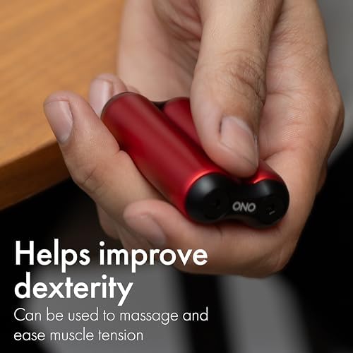 ONO Roller - Handheld Fidget Toy for Adults | Help Relieve Stress, Anxiety, Tension | Promotes Focus, Clarity | Compact, Portable Design (Red, Junior Size - Aluminum)
