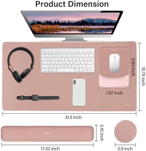 MOSISO Keyboard Mouse Pad Set, Large Gaming Mouse Pad&Keyboard Wrist Rest