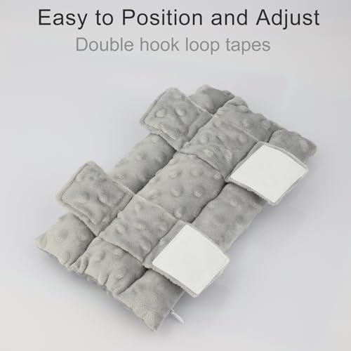 Upgrade Neck Pad Strap Cushion Pillow for Arm Sling Comfort Shoulder Support Pad Rotator Cuff Replacemet Surgery Elbow Brace Carry Padded Cover Broken Wrist Hand Injury Cast, Minky Dot Light Gray