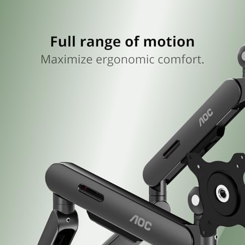 AOC Dual Monitor Stand Arm Desk Mount for 17-34 Inch Monitors, AM420G