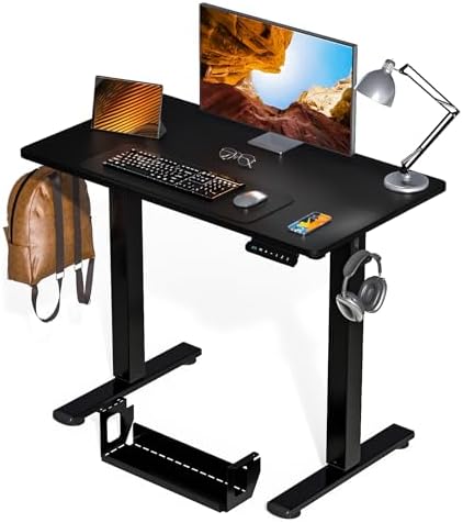 Kingant Standing Desk, 35x20 Inch Electric Height Adjustable Computer Desk