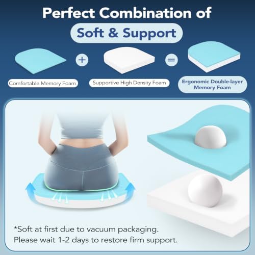 Chair Cushions for Dining Chairs, Non Slip Chair Pads with Ties and Washable Covers, Memory Foam Kitchen Chair Cushions Set of 8, 16"X16"X2.5", Dark Gray