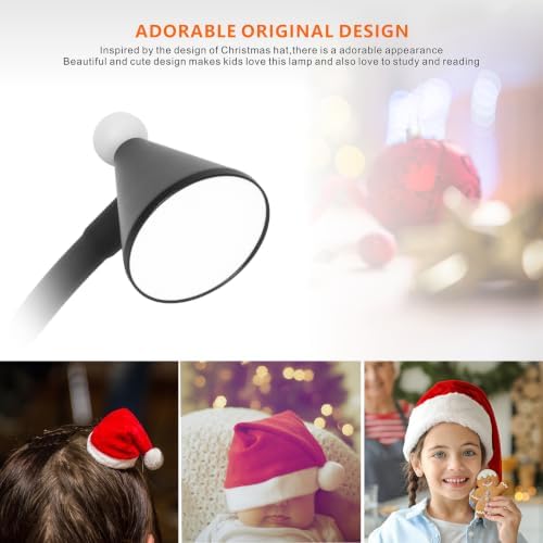 LED Clip Light 3 Color Dimmable Clip Desk Lamp Black