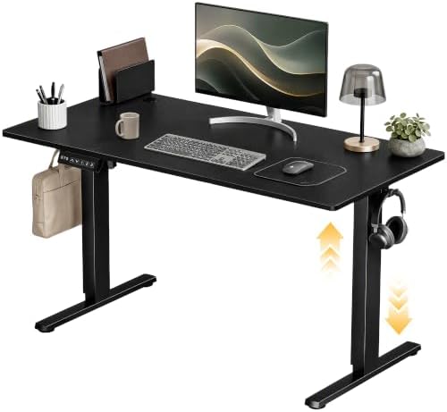 Electric Standing Desk,63in for Home,Office,Gaming,Black