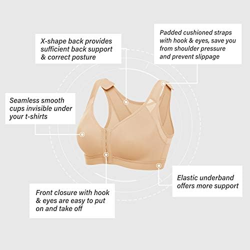 DELIMIRA Women's Front Closure Posture Support Bras