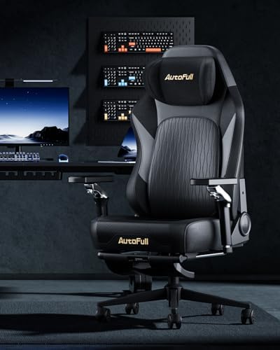 AutoFull M6 Gaming Chair, Ergonomic Office Chair with Ventilated Heating, AUTO Dynamic Tracking Lumbar Support, 6D Adjustable Armrests and Footrest