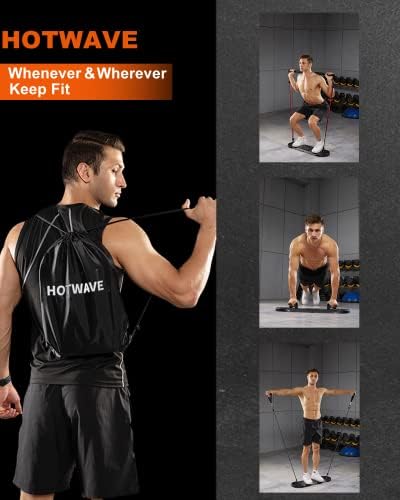 HOTWAVE Push Up Board, Portable PushUp Board, Foldable 20 in 1 Push Up Bar