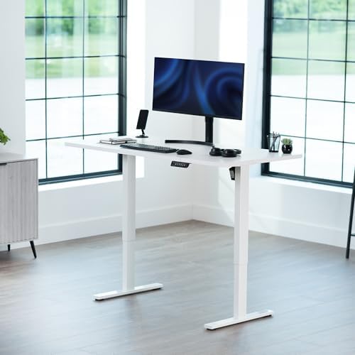 VIVO White 60 x 30 in Standing Desk, DESK-KIT-1W6W-30