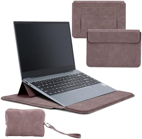 13.3-14 Inch Laptop Sleeve Case with Stand Feature,Matte PU Leather