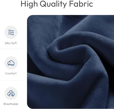 MORLIDEN Microwavable Heated Neck Wrap Warmer and Shoulder Weighted Heating Pad Microwave for Hot and Cold Compress - Navy Blue