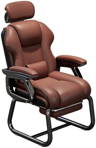 No Wheels Ergonomic Executive Office Chair with Footrest