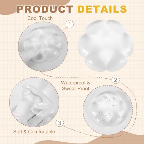 PATIKIL Gel Wrist Rest, Wrist Support for Mouse Flower Shape Ergonomic Mouse Pad Soft Silicone Support Comfortable Cushion for Computer Gaming Office Home, Transparent