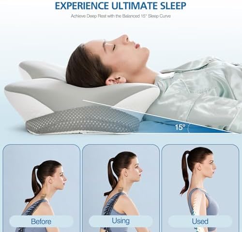 Krightlink Ergonomic Memory Foam Cervical Pillow Contour Design
