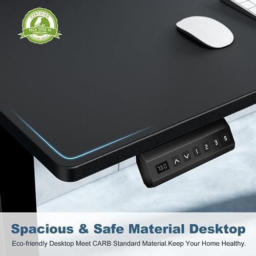 DUMOS 48 Inch Electric Standing Desk, Memory Adjustable Home Office Desk