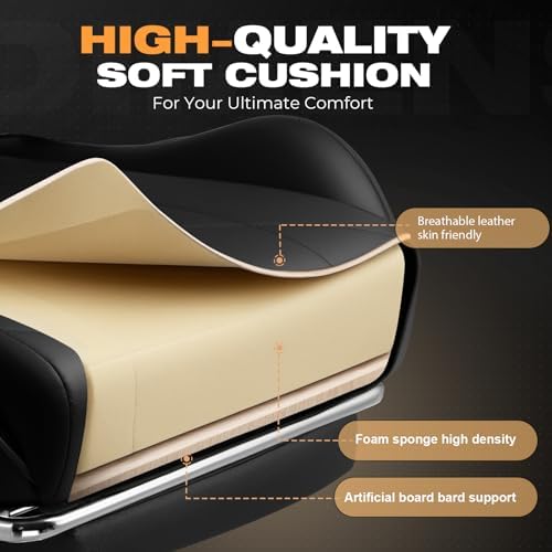 Gaming Chair with Footrest, Ergonomic High-Back PU Leather Computer Chair with 3D Adjustable Armrests, Headrest and Lumbar Support, Office Desk Chair with Diamond Stitching for Adults & Teen