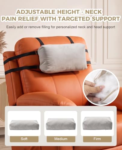 Neck Pillow for Recliner/Armchair, Non-Slip Adjustable Velvet, Grey