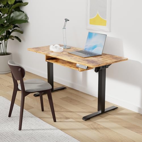 Marsail TZESD14V-1 Electric Standing Desk, 48 Inch, Vintage
