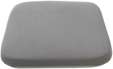 Memory Foam Chair Cushion Non-Slip Seat Cushion with Breathable Fabric Removable Zipper Cover Square Comfort Chair Pad for Office Chair, Desk Chair, Car Seat, Wheelchair (Grey, 16"x16")