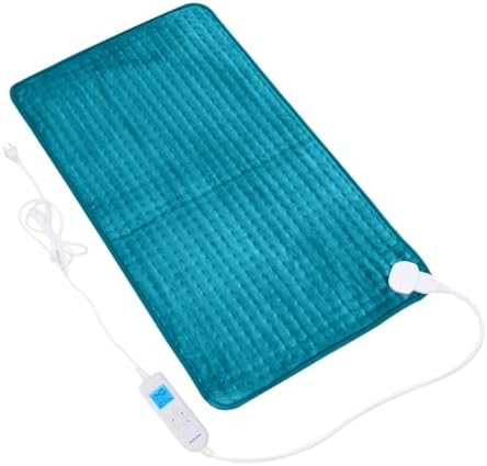 Ruqiji 17''x33'' XXXL King Size Heating Pad with 10 Temperature Settings, Pain Relief for Back/Neck/Shoulders/Menstrual Pain/Leg Cramp(Light Teal)