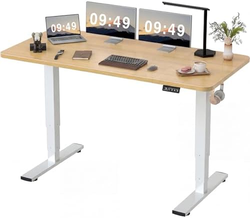 Furmax 63 Inches Electric Height Adjustable Standing Desk Home Office Desk