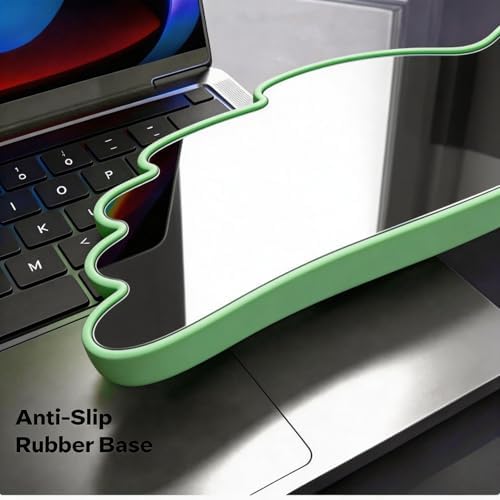 Angel Wing Wrist Rest Ergonomic Memory Foam Wrist Rest for Computer Keyboard Mouse Set with Cup Mat, Cute Gaming Keyboard Cushion Hand Support PU Leather Surface Anti-Slip Waterproof (Green)