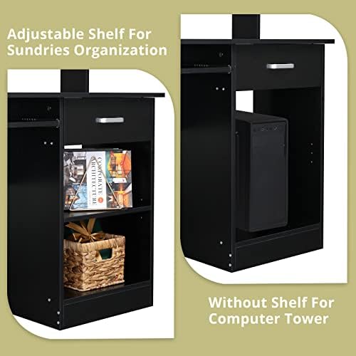 Karl home Computer Desk Study Writing Desk, Black