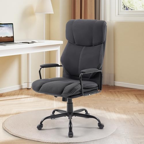 ECOTOUGE Dark Gray Big and Tall Ergonomic Executive Office Chair