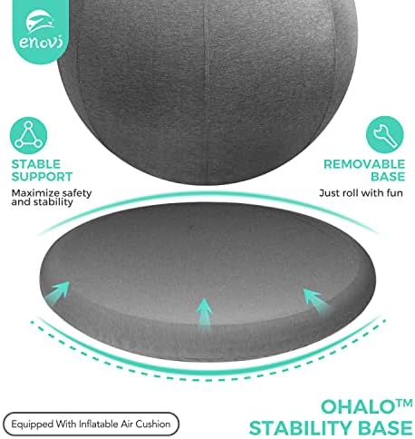 ProBalanceΩ Ball Chair, Yoga Ball Chair Exercise Ball Chair with Slipcover and Base for Home Office Desk, Birthing & Pregnancy, Stability Ball & Balance Ball Seat to Relieve Back Pain, Multiple color size