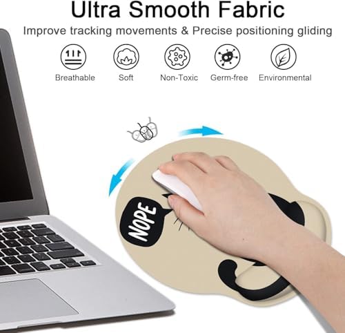 Britimes Ergonomic Mouse Pad with Wrist Support, Cat Lonely