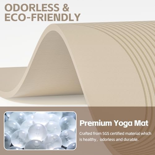 PAIDU Extra Large Yoga Mat, 72"x36" 10MM Thick POE Non Slip Exercise Mat